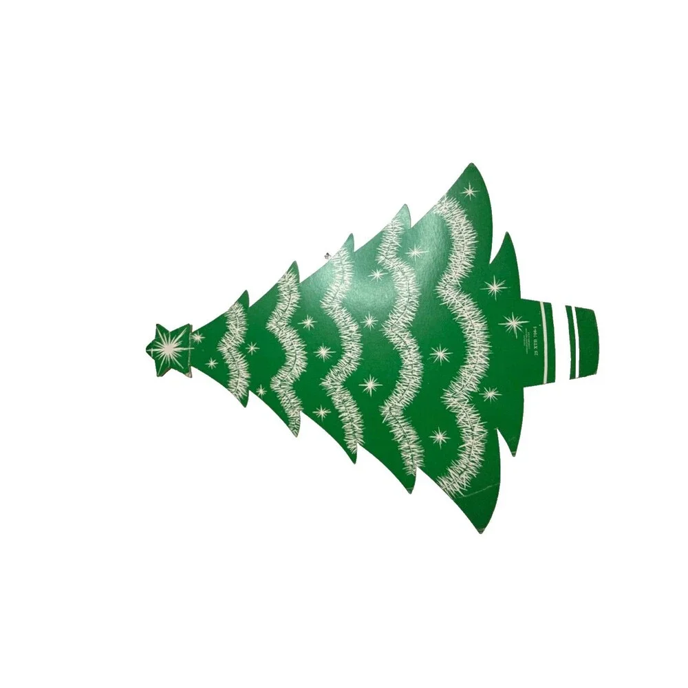 Vintage Christmas Tree Die Cut Wall Decor 11” RARE